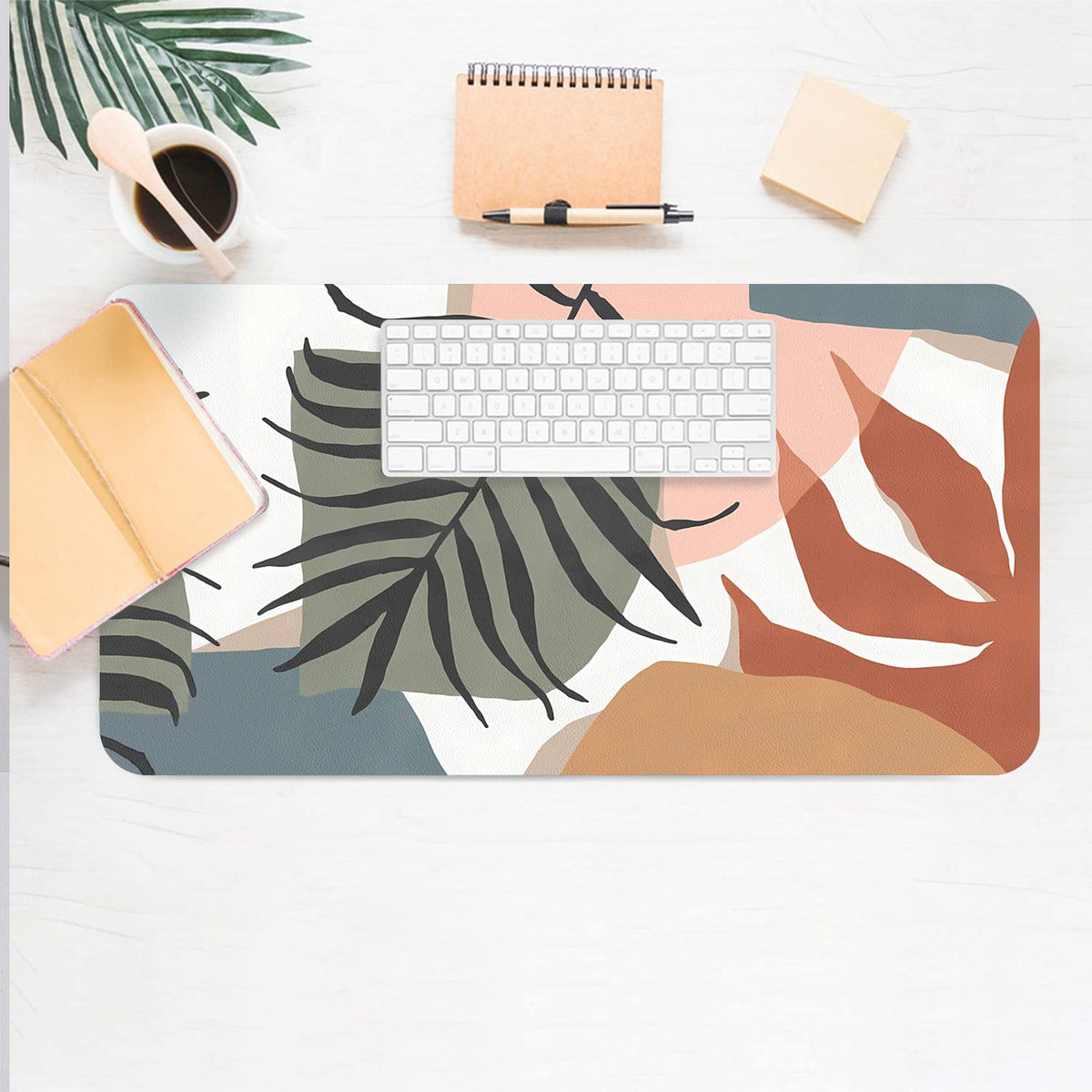 Desk Mat Large Protector Pad 23.6" ×11.8", Non-Slip PU Leather Desk Blotter, Waterproof Mouse Pad