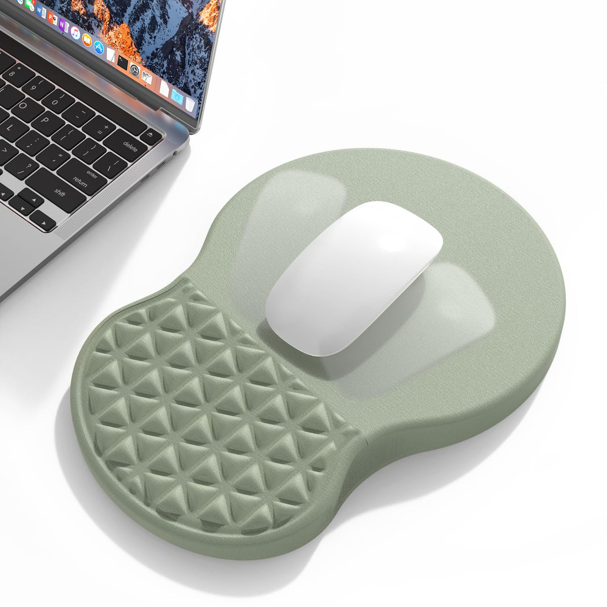 PYEDCA Ergonomic Mouse Pad Wrist Support with Foam Massage Design, Pain Relief Mousepad with Wrist