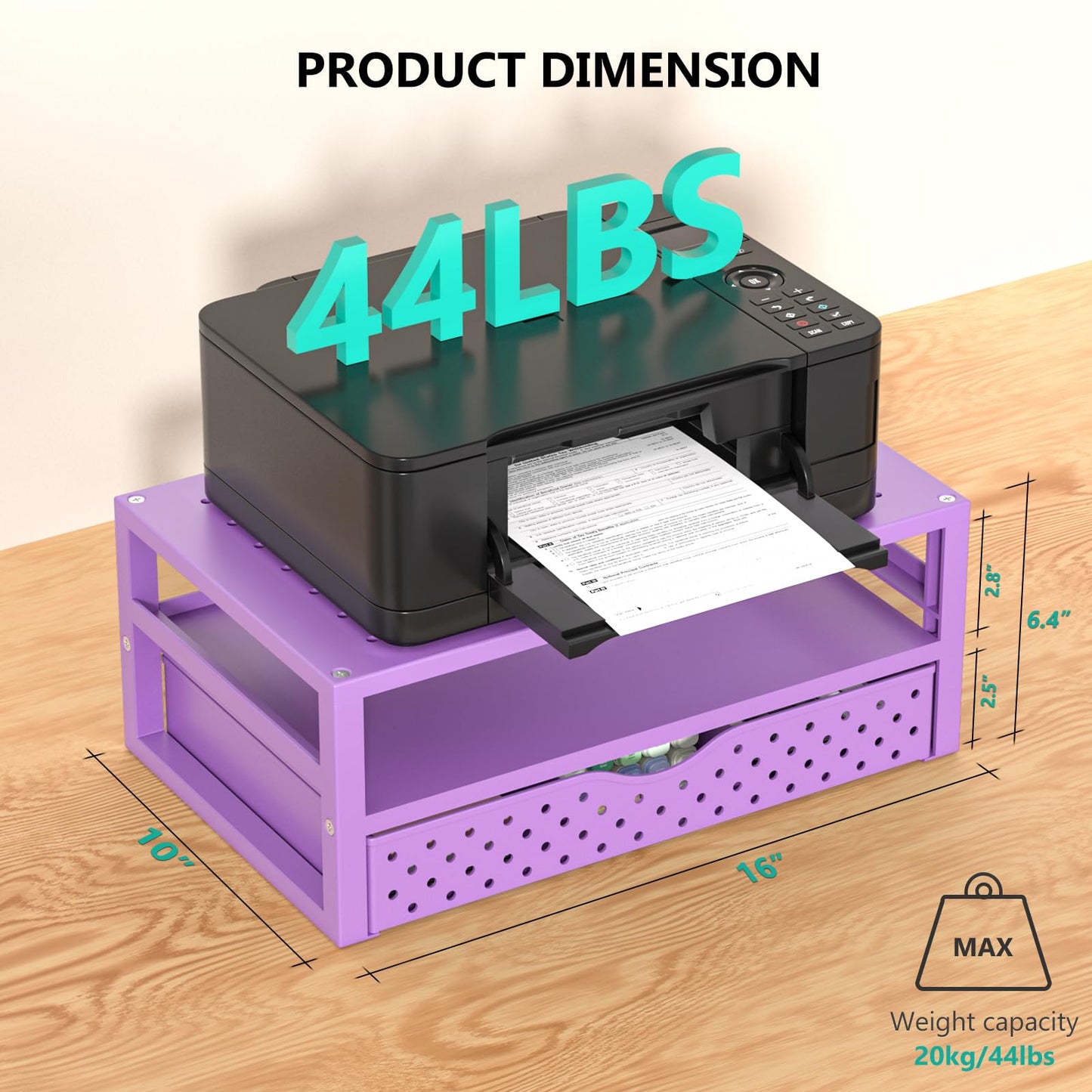 WALI Desk Organizer with Drawer，Computer Monitor Stand with Storage, Desk Organizers and