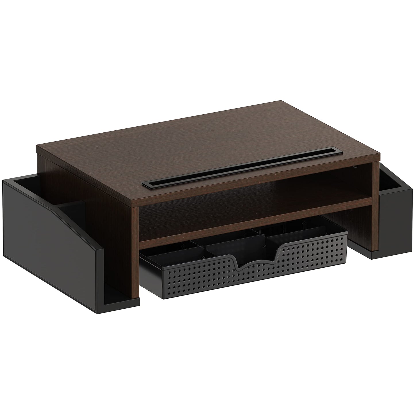 Simple Houseware Desk Monitor Stand Riser w/ Adjustable Tray, Espresso