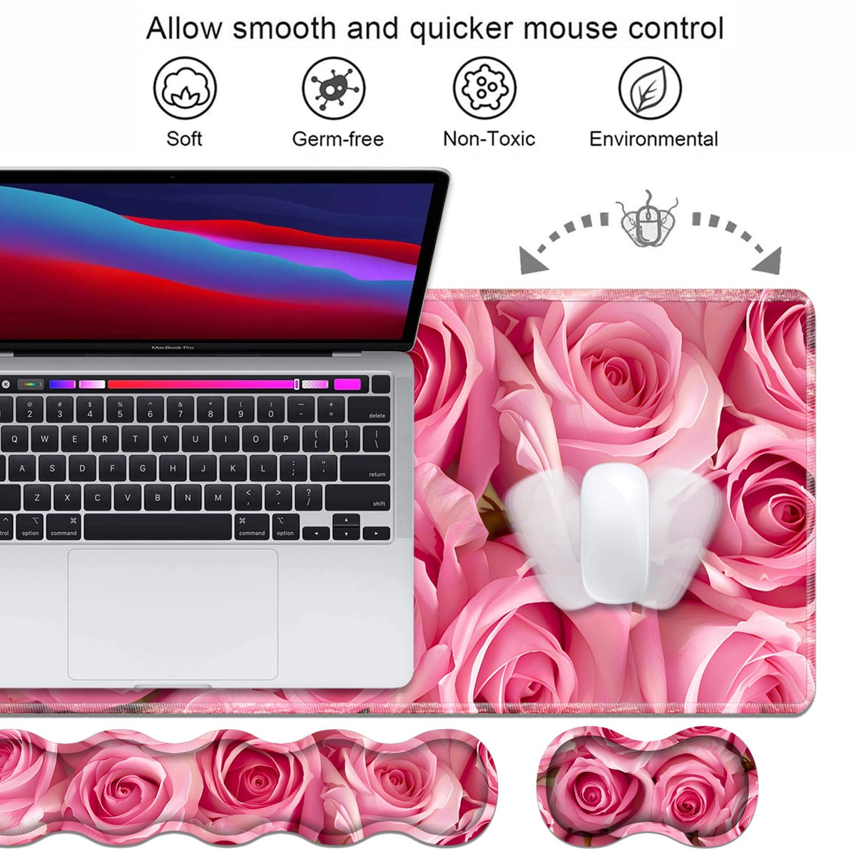 Ergonomic Keyboard Wrist Rest and Mouse Pad Wrist Rest Set, Large XXL Gaming Mousepad 31.5"x 11.8"