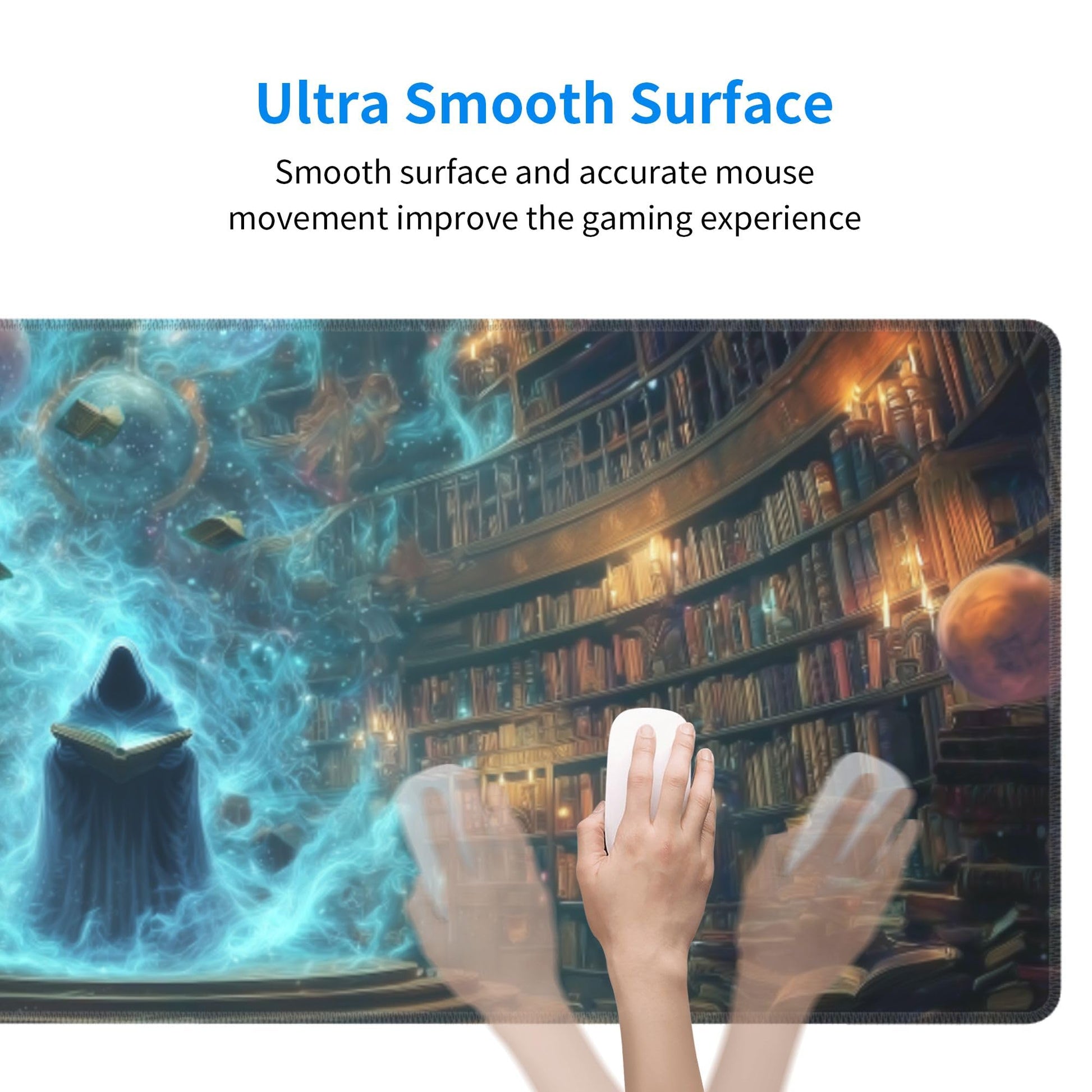 Witch Mouse Pad Extended Large Gaming Mouse Pad XL Stitched Edges for Gamer Home Office 31.5 X 11.8