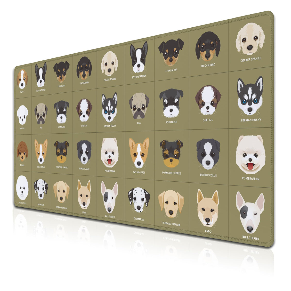 Samgula Gaming Mat Cartoon Puppy Dogs Cute Desk Mat, Large Desk Pads Keyboard Mouse Pad, Computer