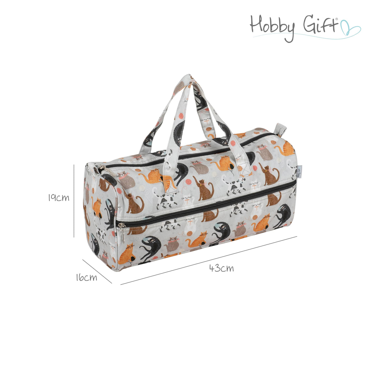 Hobby Gift Knitting Bag Large Yarn Storage Bag with Zippered Compartments for Knitting Needles