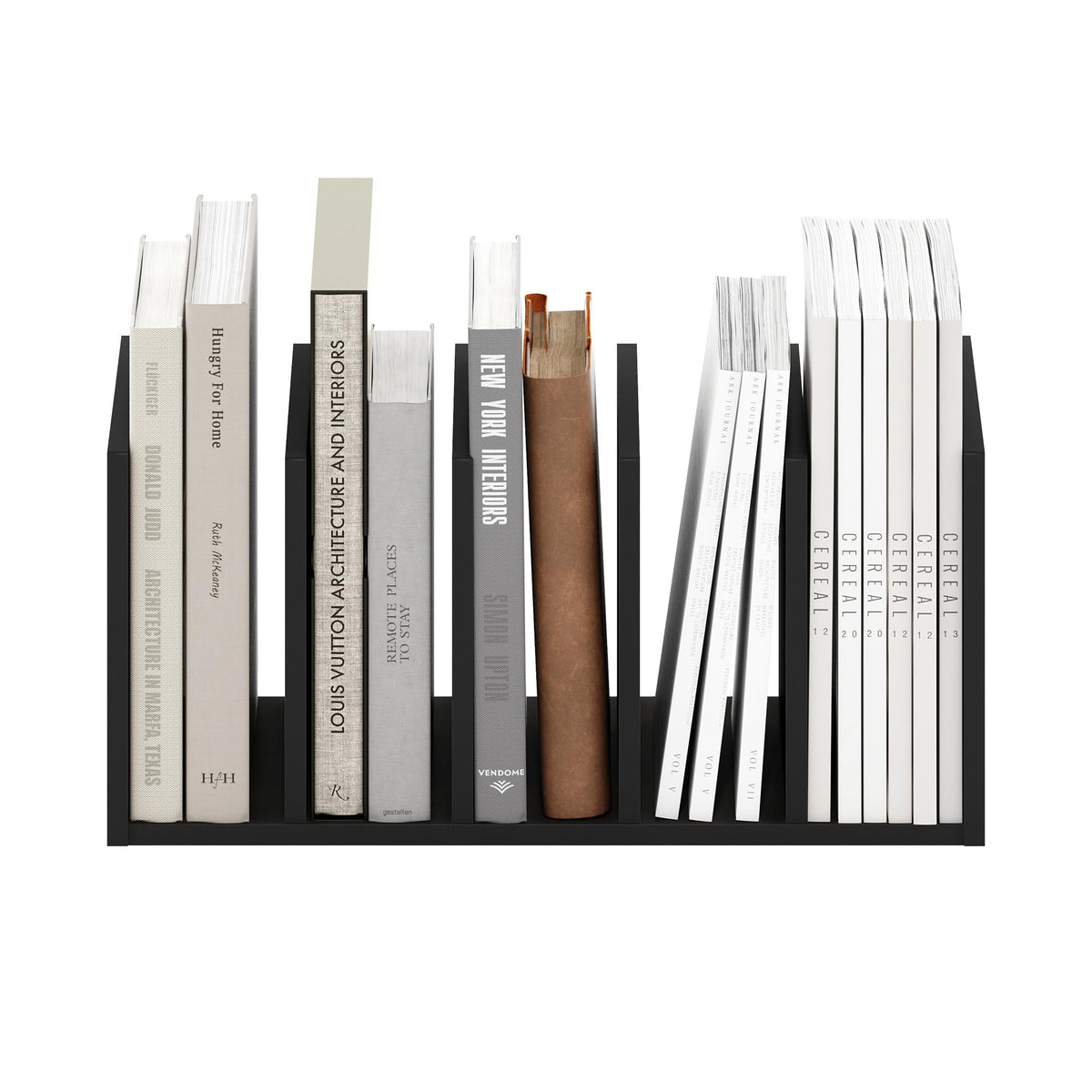 Furinno HERMITE Desk File Folder Organizers, 5-Space Vertical Desktop Office Organization Racks