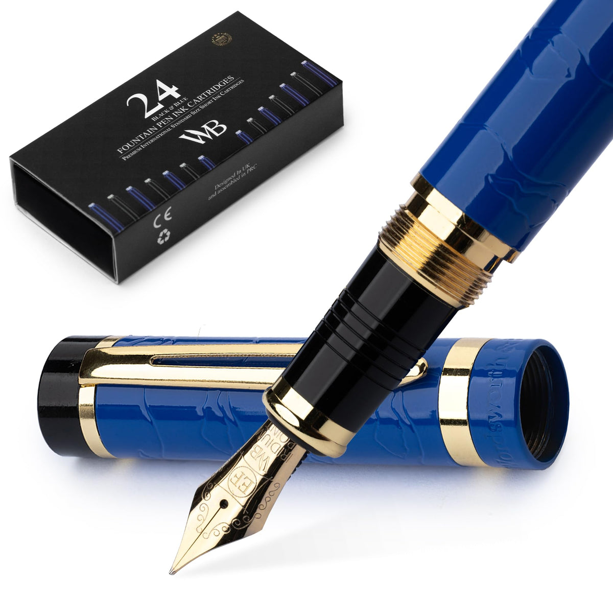 Wordsworth & Black Primori Fountain Pen Set for Writing, Extra Fine Nib