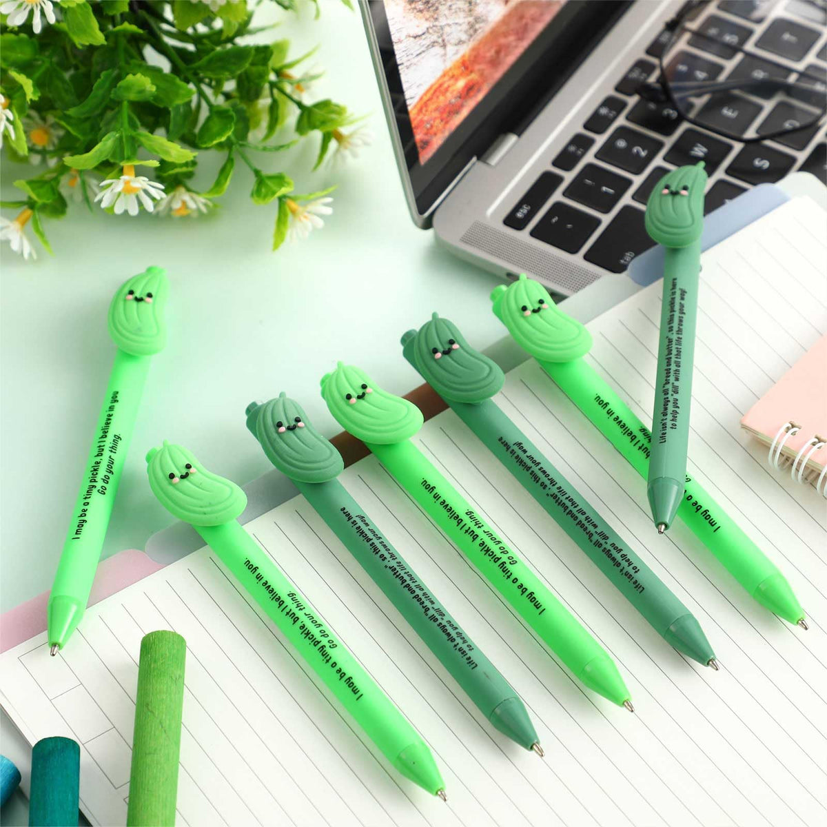 30 Pcs Positive Funny Pens Affirmation Gifts Bulk for Adults, Pickle