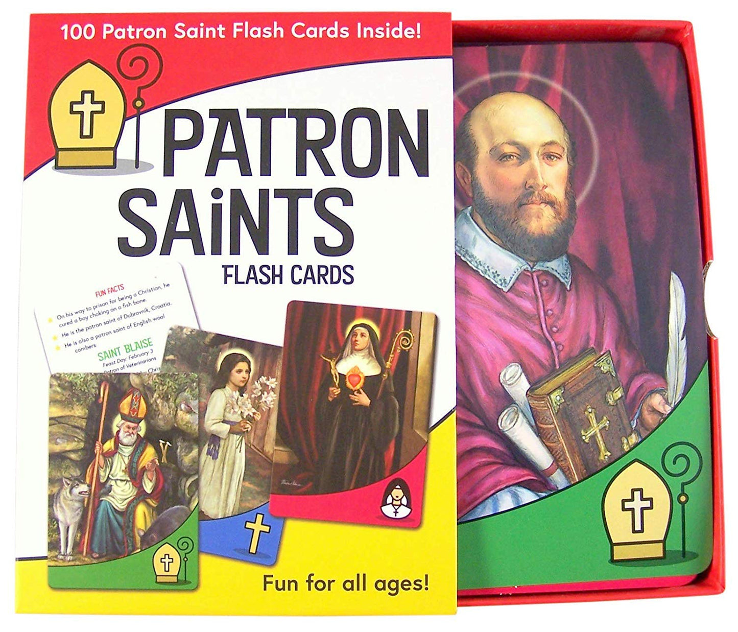 Catholic Kids Growing in Faith Patron Saints Flash Cards, Set of 100