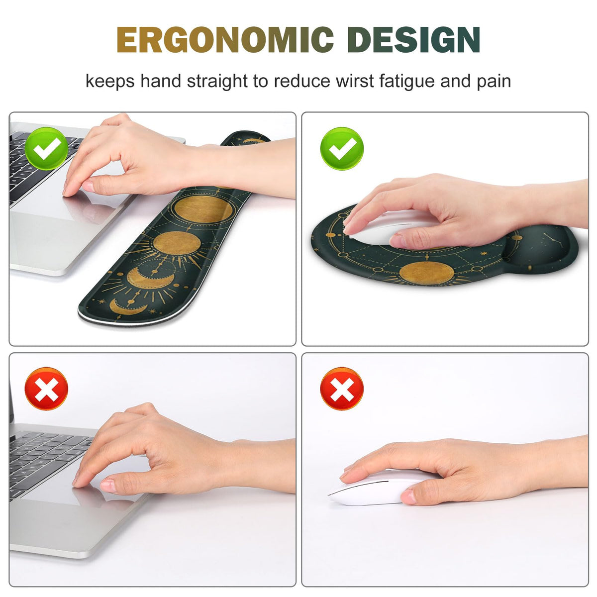 Large Desk Mat, Gaming Mouse Pad, Desk Pad Protector, XXL Mousepad + Keyboard Wrist Rest+Mouse