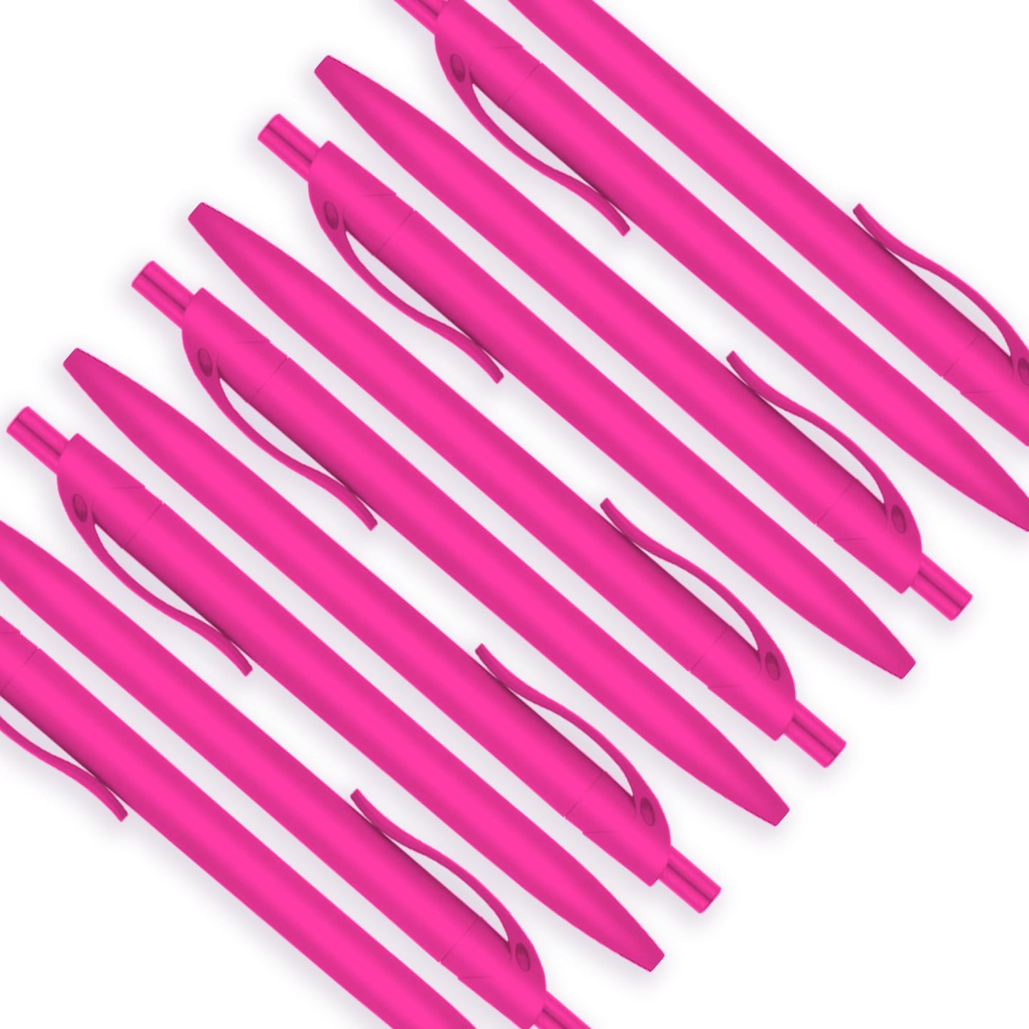 deegtran Pens Bulk, 200 Pack No Bleed Hot Pink Barrel Click Pens, Wholesale Retractable Ballpoint