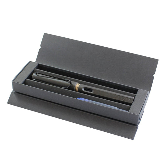 Lamy safari Medium Nib Fountain Pen - Charcoal Matt Black (Matte Black Pen in Gift Box)