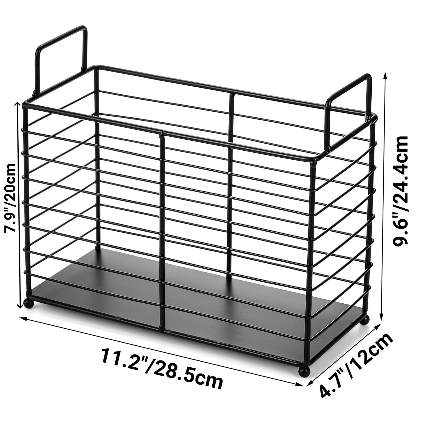 Noamus Metal Magazine Rack, Newspaper Book Tablet Storage Basket, File Holder Mail Organizer Bin