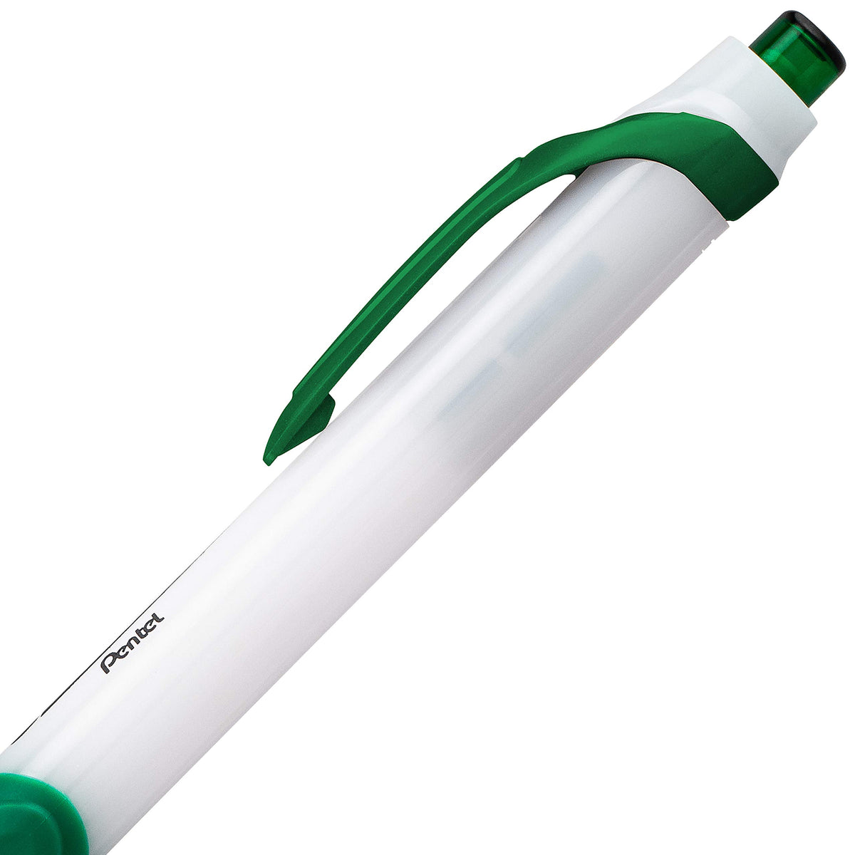 Pentel GlideWrite Ballpoint Pen with TechniFlo Ink, (1.0mm) Medium Line, Green, Box of 12 (BX910-D)