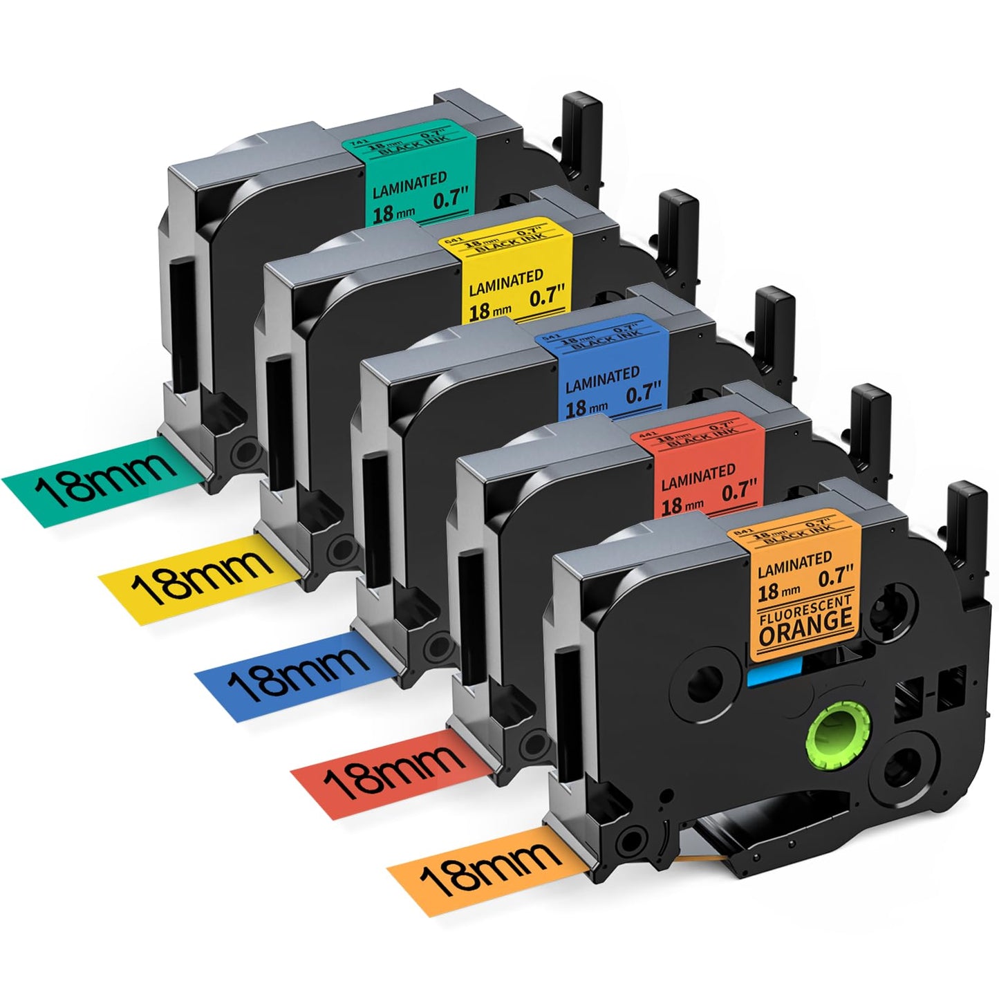 Replacement for Brother P Touch Label Maker Tape TZe TZ Tape 18mm 0.7 Inch