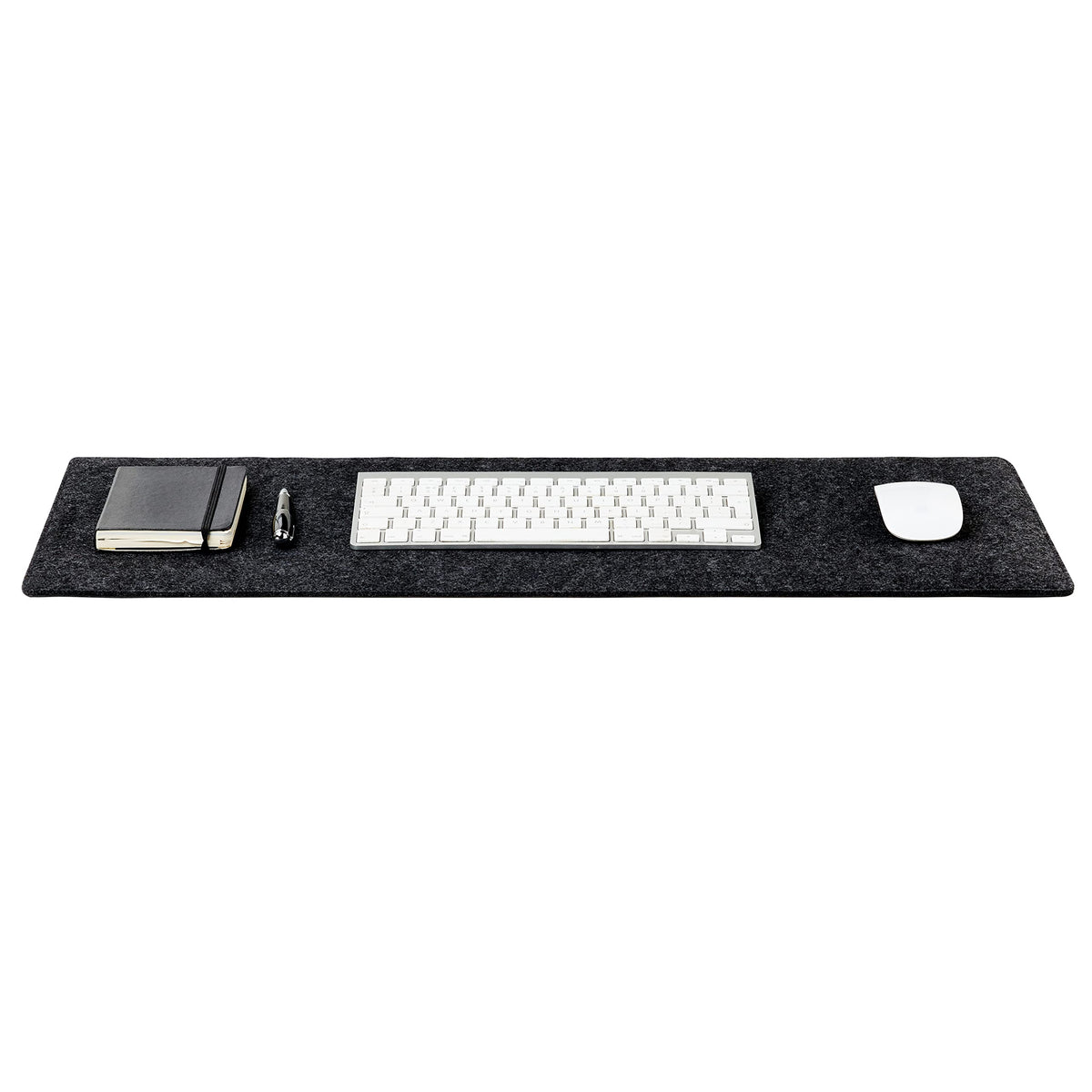Wolvende Premium Felt Desk Mat | Small 12" x 27.5" Multifunctional Desk Pad for Home Office | Dark