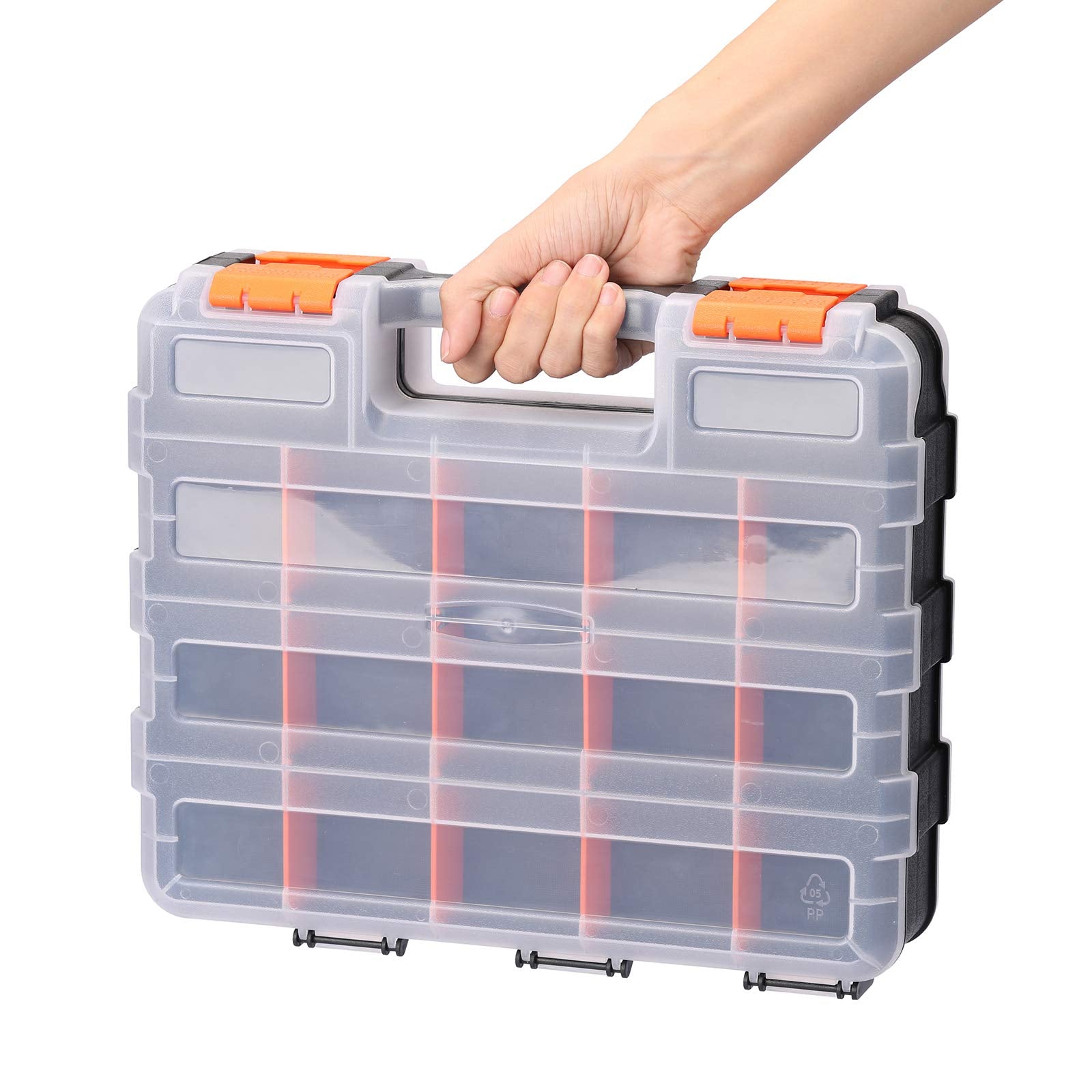 MIXPOWER 34-Compartments Double Sided Organizer with Impact Resistant Polymer and Customized