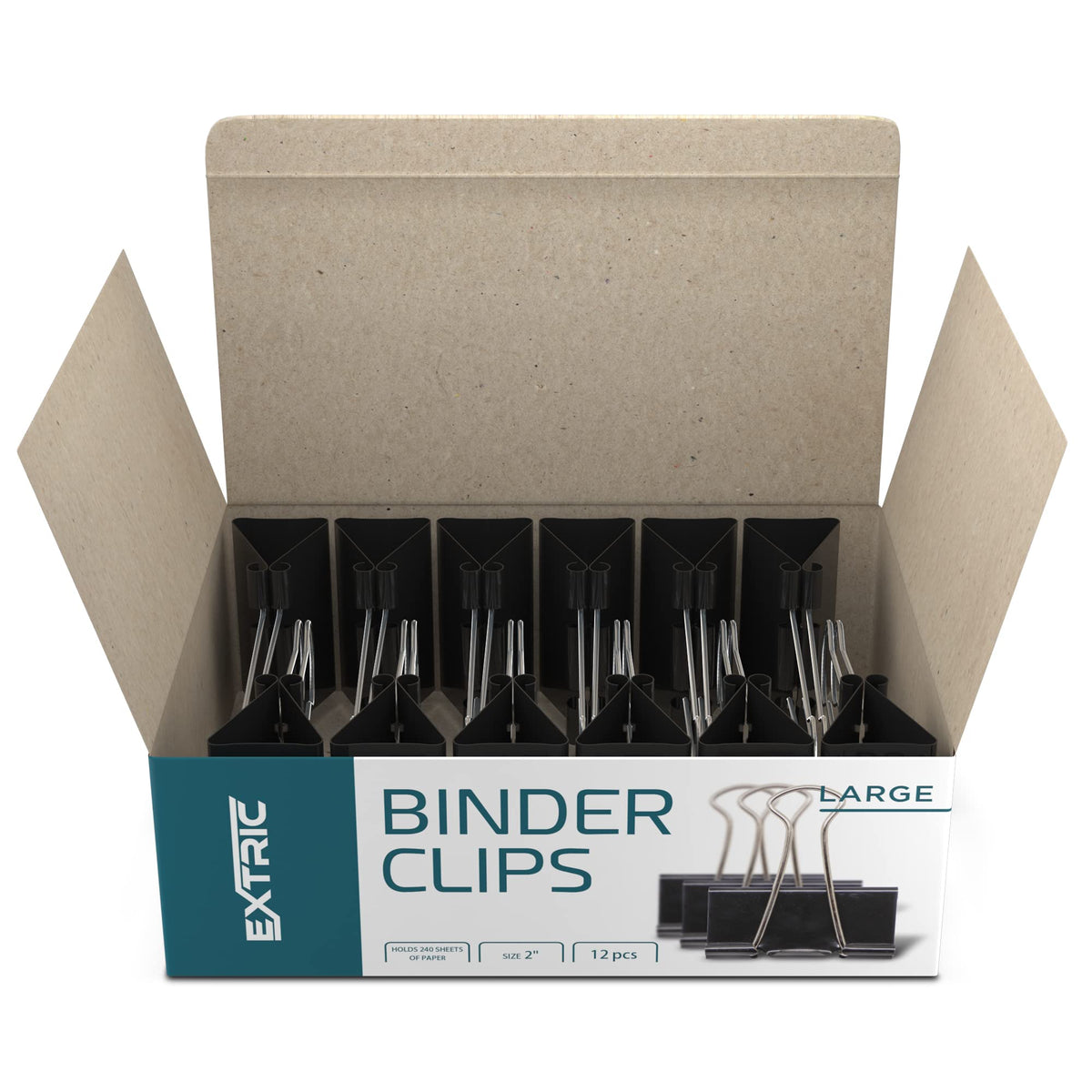 Binder Clips - 48 Pack Large Binder Clips, 2 Inch, Black Paper Clamps, File Clip for Home, Office