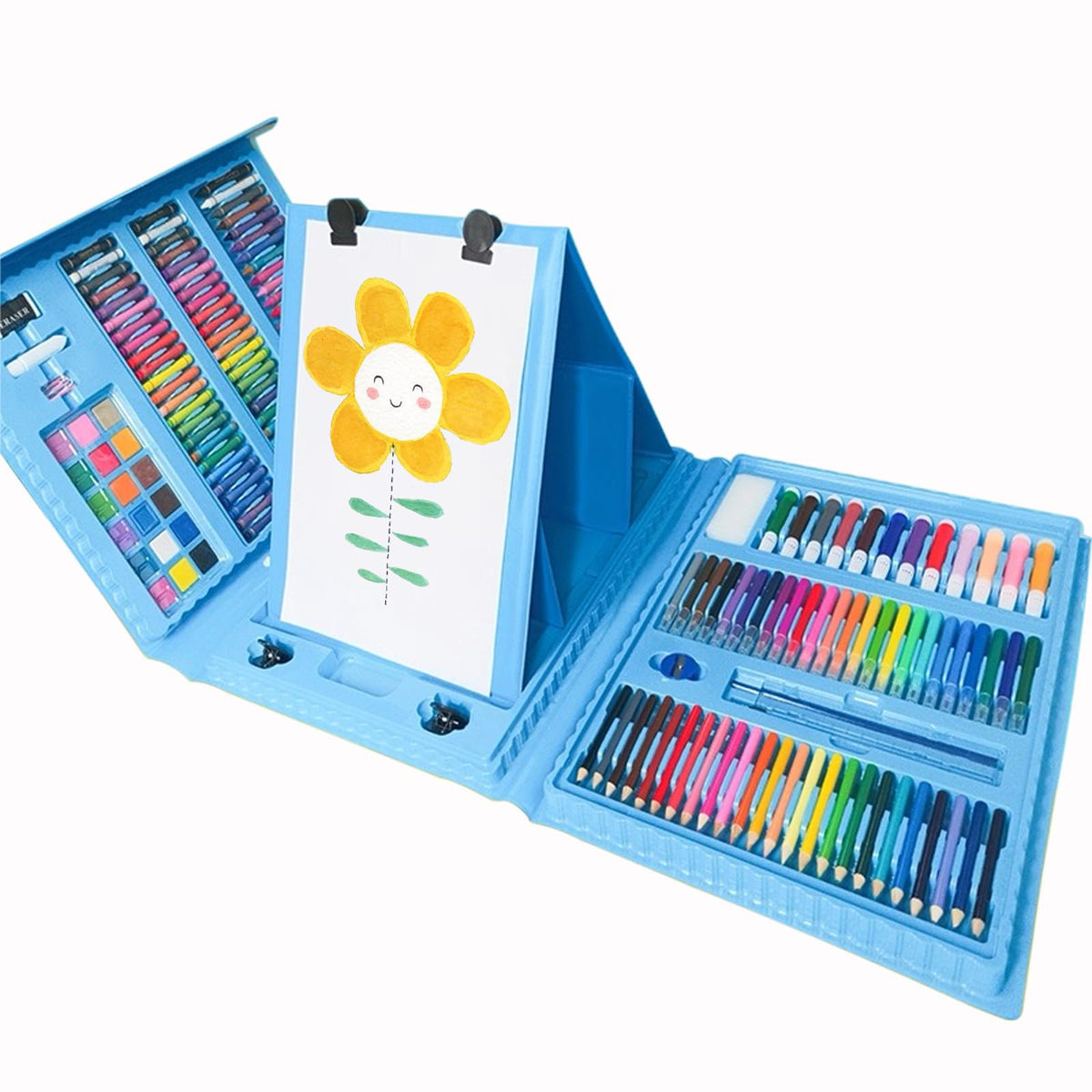 DLUCKY 208 PCS Art Supplies Drawing Art Kit Adults for Kids Art Set,Blue
