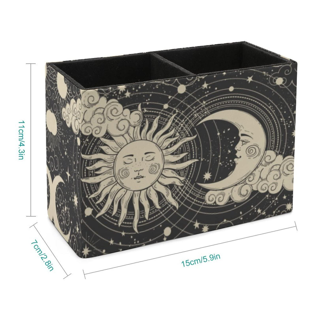 Niapessel Pencil Holder for Desk, Abstruse Astrology Sun Moon Pen Holder Storage Desktop Pen