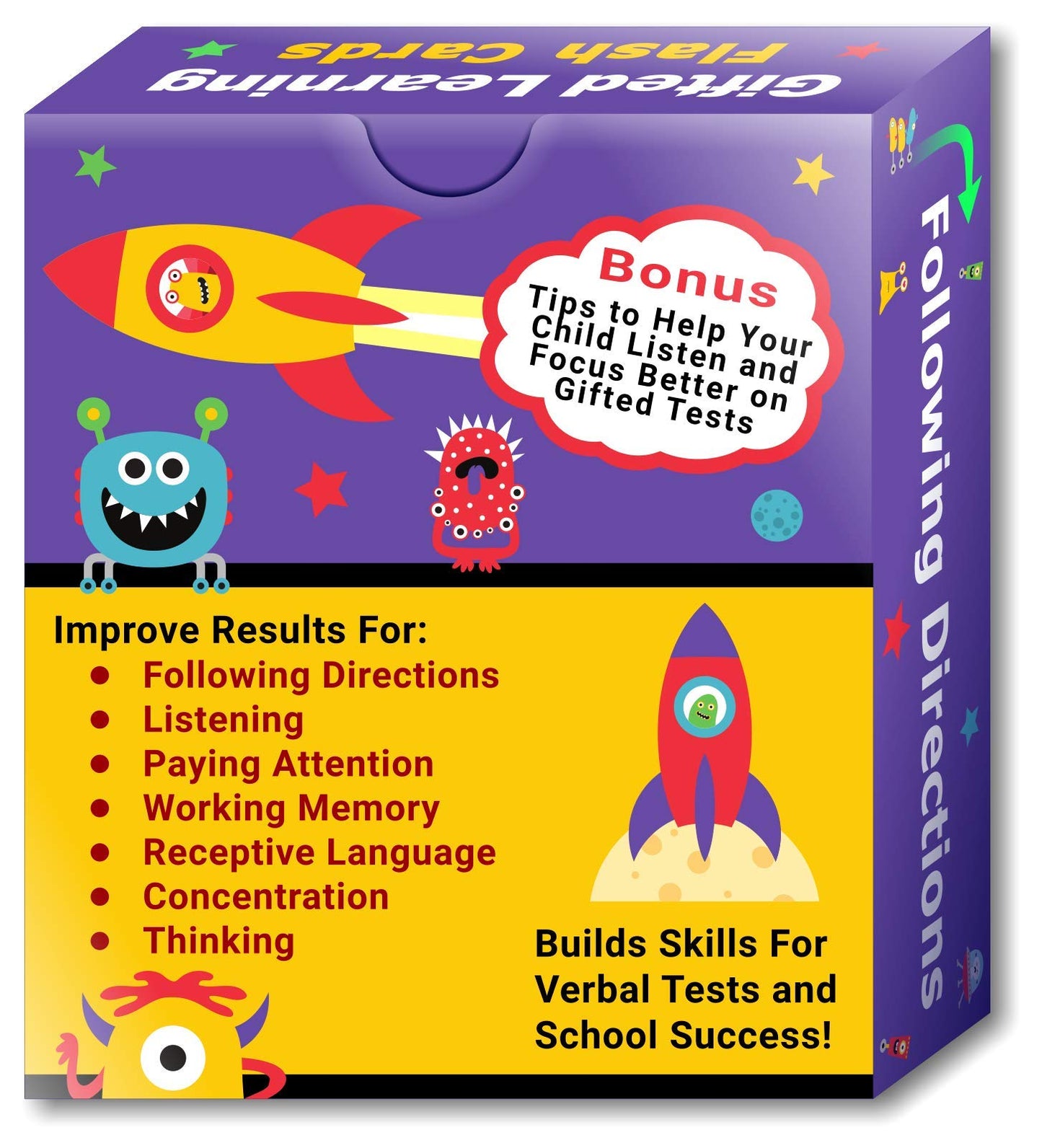 TestingMom.com Gifted Learning Flash Cards – Following Directions for 1st Grade - 2nd Grade