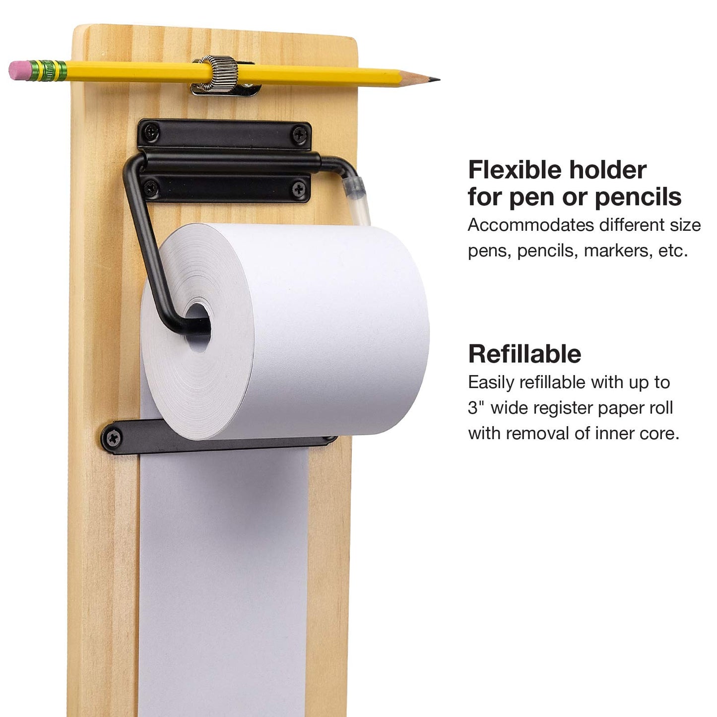 Excello Global Products Wall Mounted Note Paper Dispenser with a 160 Foot roll of Paper Included