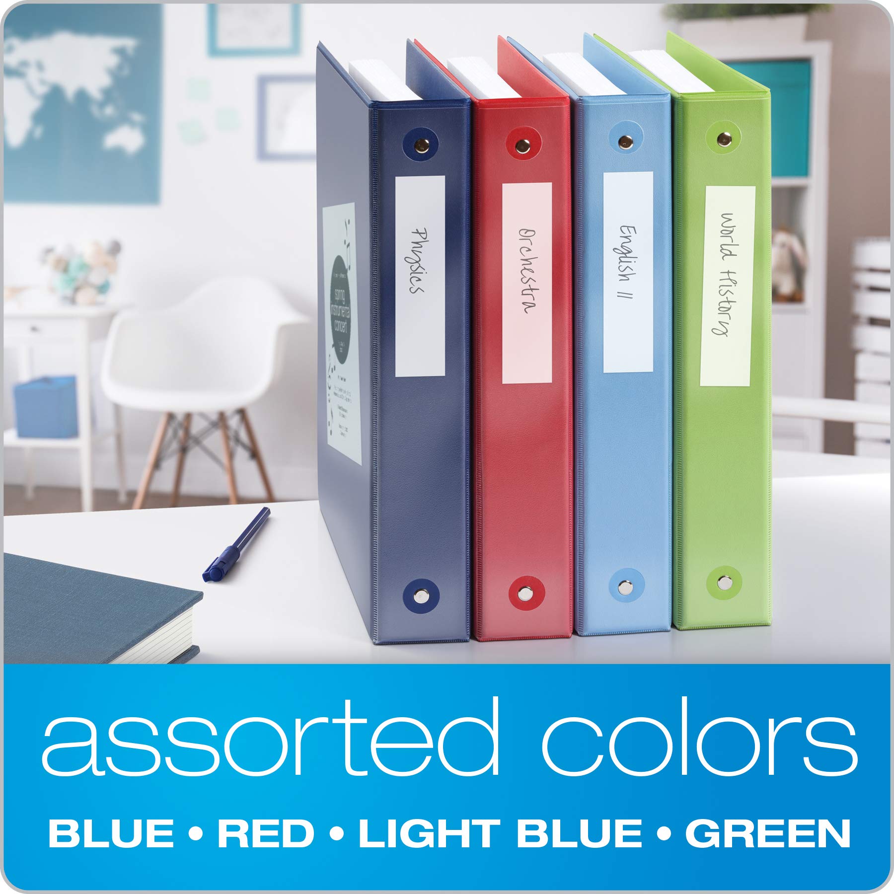 Cardinal 3 Ring Binders Economy Pack, 4 Sets of Binder Dividers, Durable 1.5 Inch, Holds 350