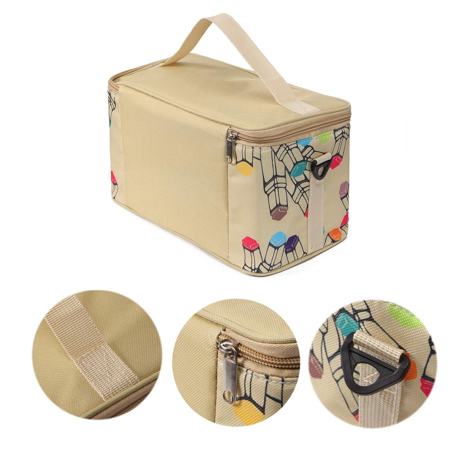 Toprema New Marker Pen Case Holder for 120 Markers Organizer Multifunctional Zipper Storage