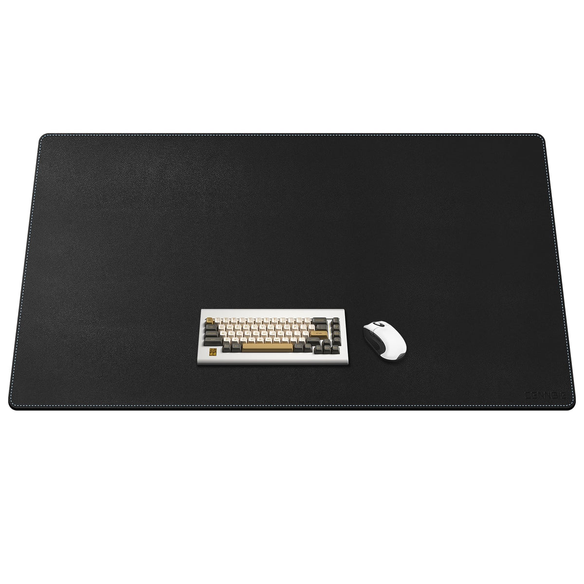 CENNBIE Leather Desk Pad Large, 55.1" x 27.5" Desk Mat Protector (Black)