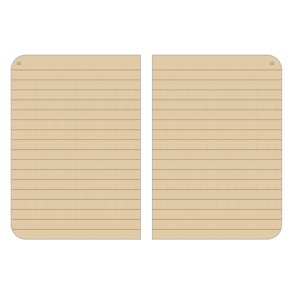 Rite in the Rain Weatherproof Mini-Stapled Notebook, 3 1/4" x 4 5/8", Tan Cover, Universal Pattern