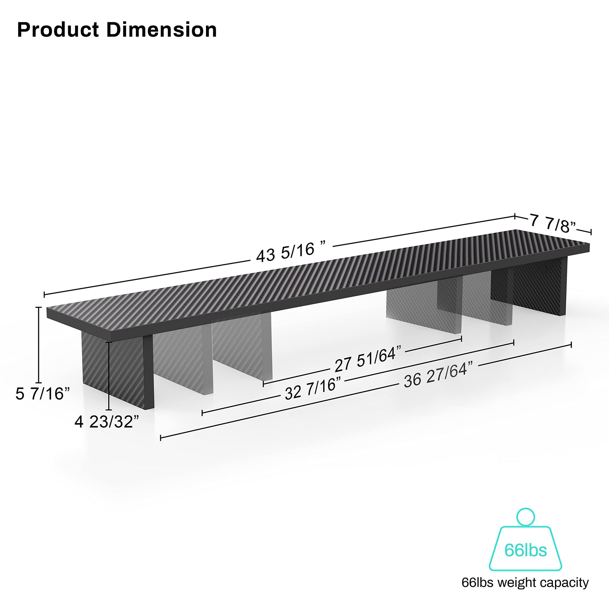 EUREKA ERGONOMIC Dual Monitor Stand Adjustable Carbon Fiber