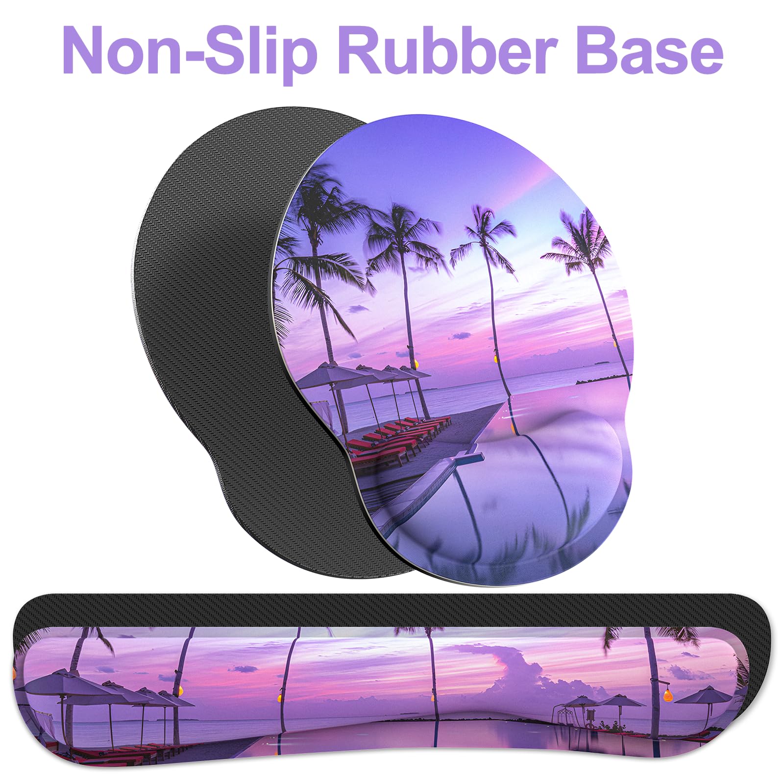 Ergonomic Mouse Pad with Wrist Rest and Keyboard Wrist Rest, Mousepad