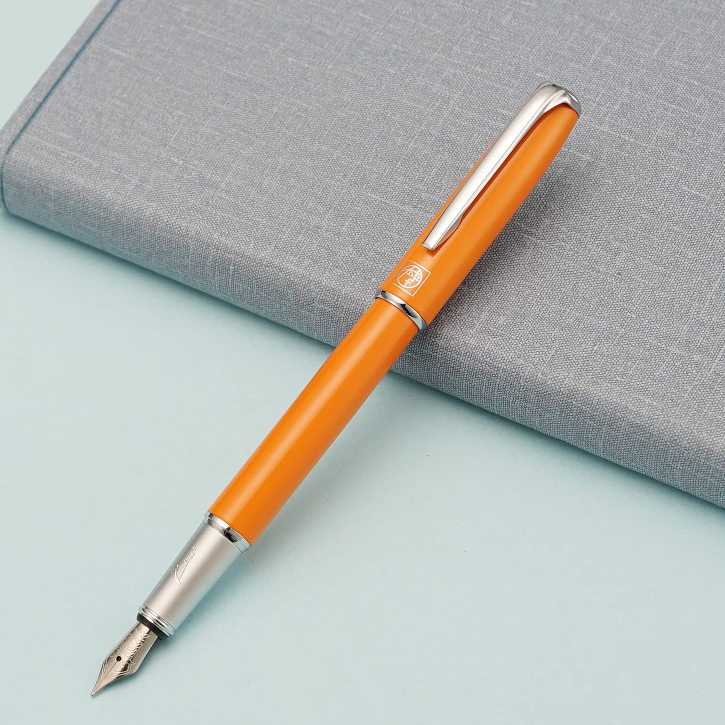 erofa Picasso 916 Orange Fountain Pen with Gift Box Writing Pen Set Medium Nib 0.7mm for Office