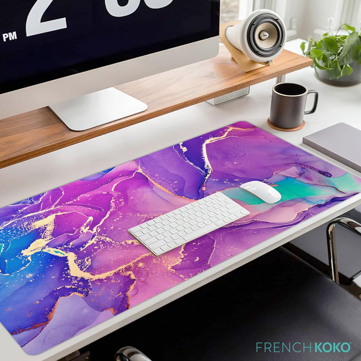 French KOKO Large Mouse Pad Desk Mat Protector Keyboard Pad Desktop Office School Essentials Decor