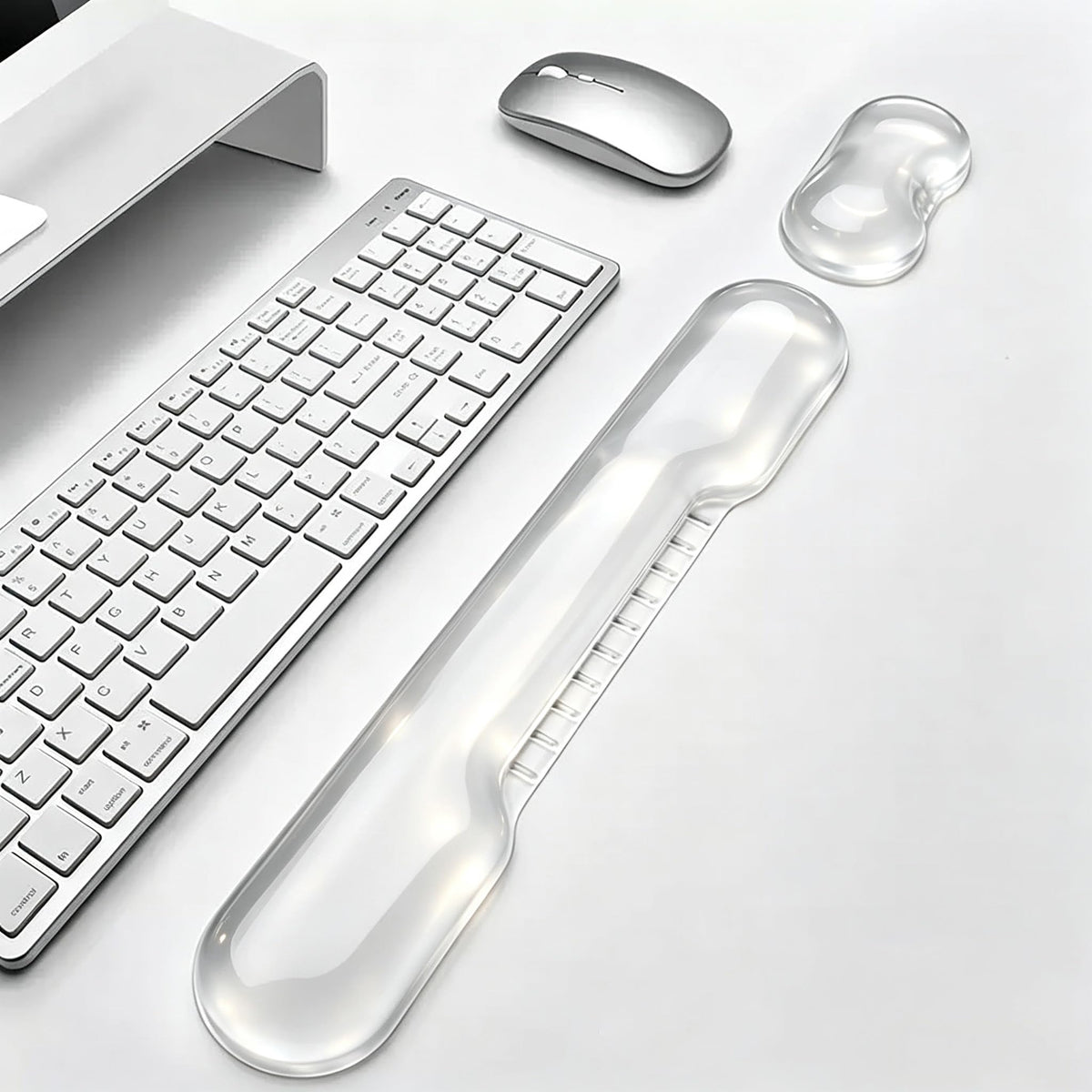 Aszqvd Mouse Pad with Wrist Rest, Soft Cloud Gel Keyboard Mouse Pad Set with Hand Wrist Support
