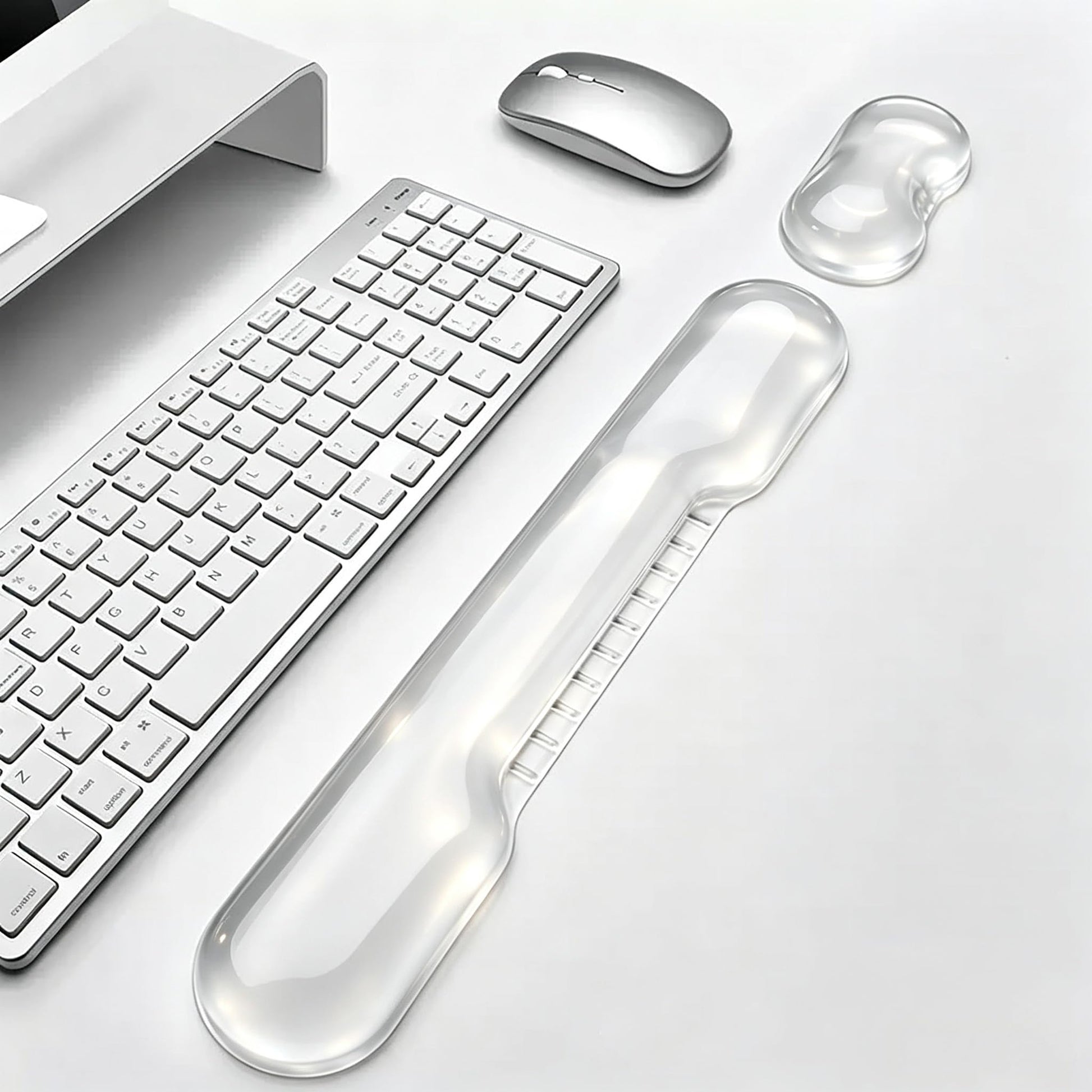 Aszqvd Mouse Pad with Wrist Rest, Soft Cloud Gel Keyboard Mouse Pad Set with Hand Wrist Support