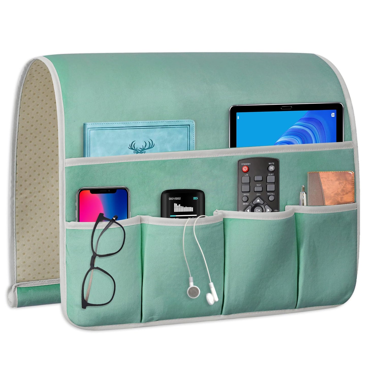 Remote Control Holder for Armchair Caddy, Remote Holder with 5 Pockets