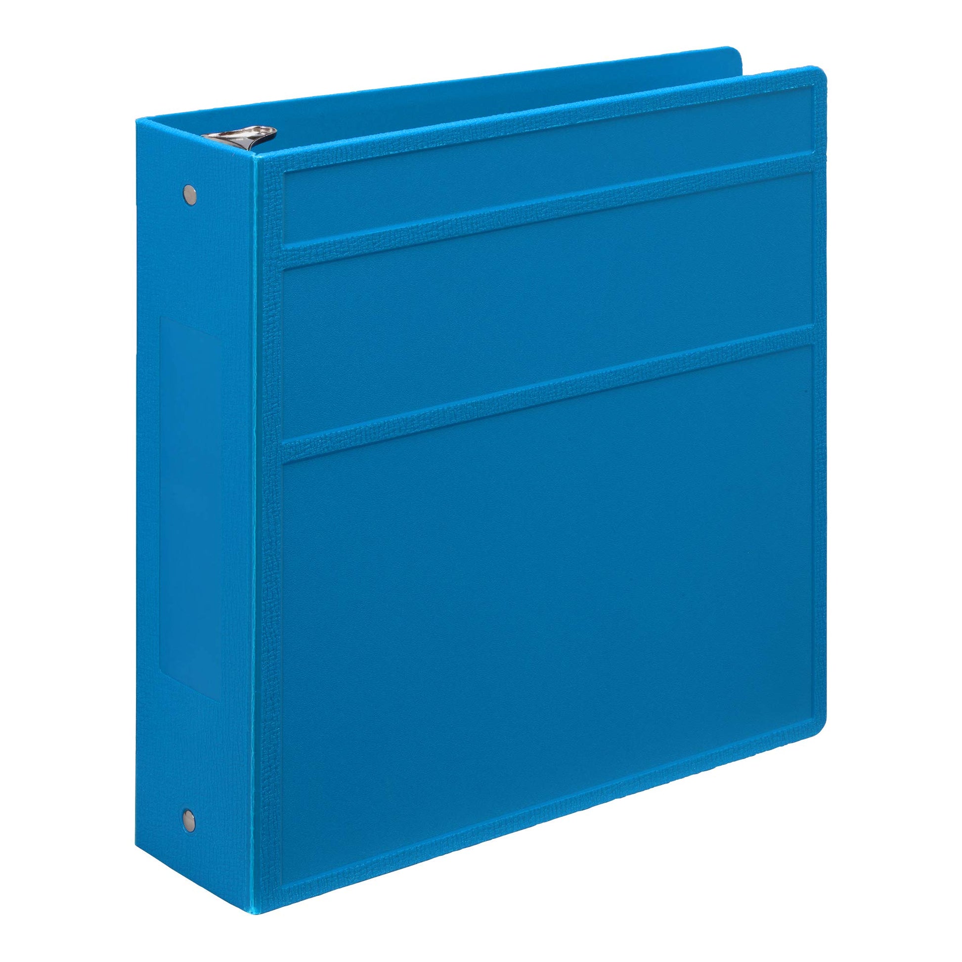 Carstens 3-Inch Heavy Duty 3-Ring Binder - Side Opening, Pool Blue, Durable Plastic, Precision