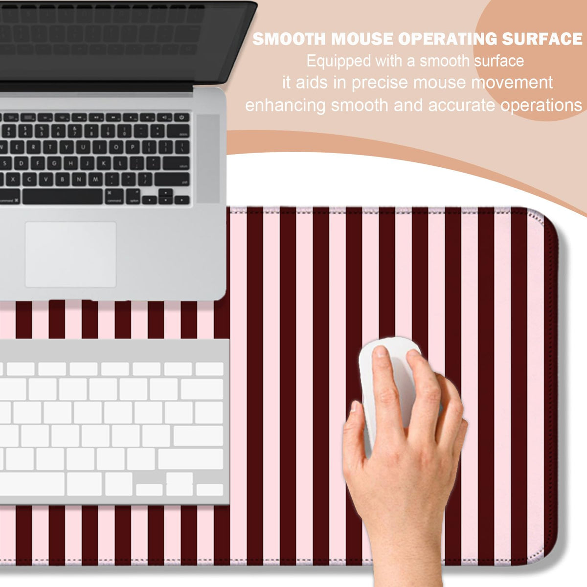 AYKDTFN Stripe Large Mouse Pad, Extended Desk Mat for Gaming, Office & Home