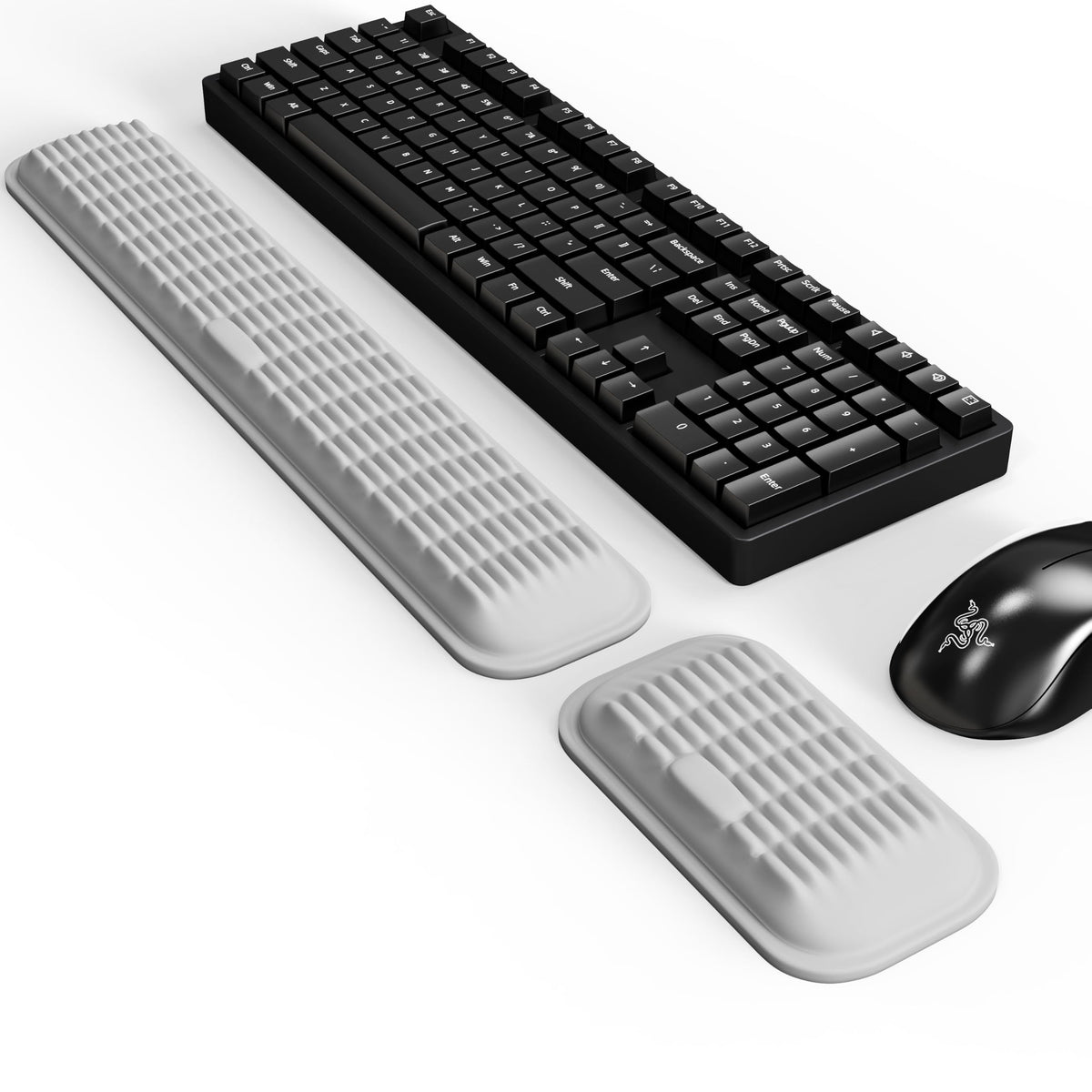MEKASS Ergonomic Wrist Rest for Keyboard and Mouse, Soft Memory Foam Keyboard Wrist Rest Set with