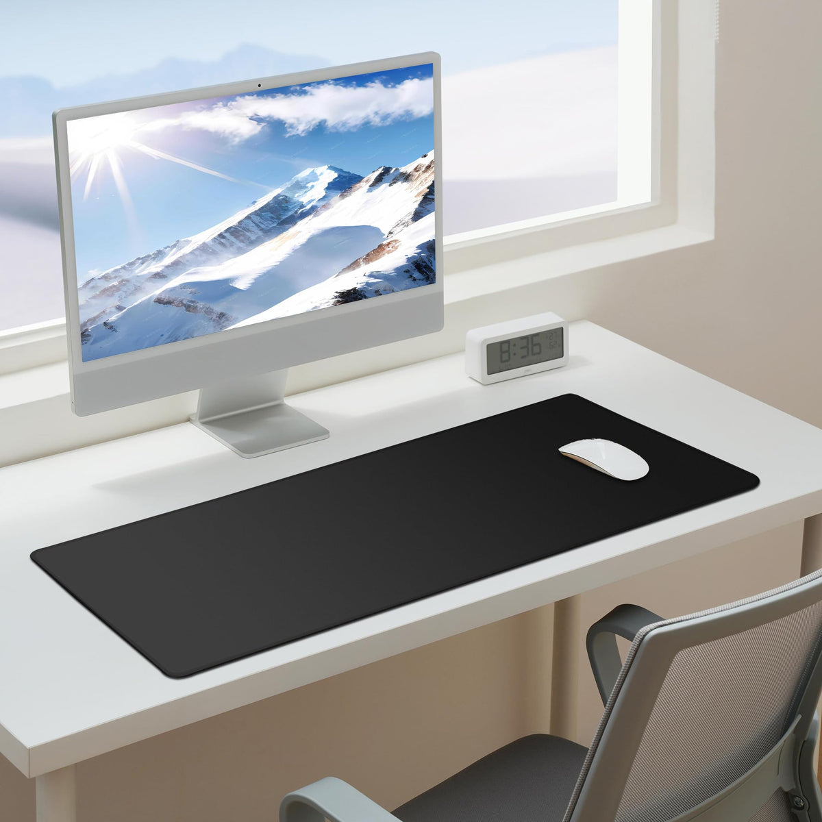 LL-COEUR XXL Black Mouse Pad Gaming Keyboard Mat Laptop Office Desk Mat (27.5" x 11.8" x 0.12")