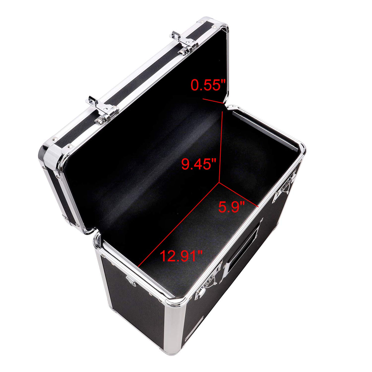 Vaultz Locking File Organizer Box with Combination Lock, Letter Size 14" x 7" x 12.19", Black