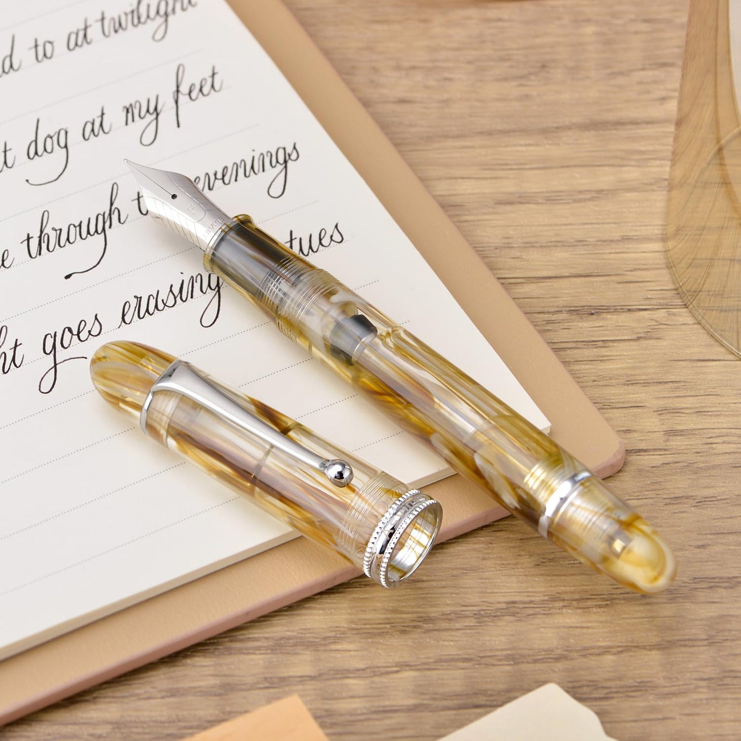 Asvine V800 Fountain Pen – Vacuum Filling System with Large Ink Capacity – Smooth Number 8 Medium