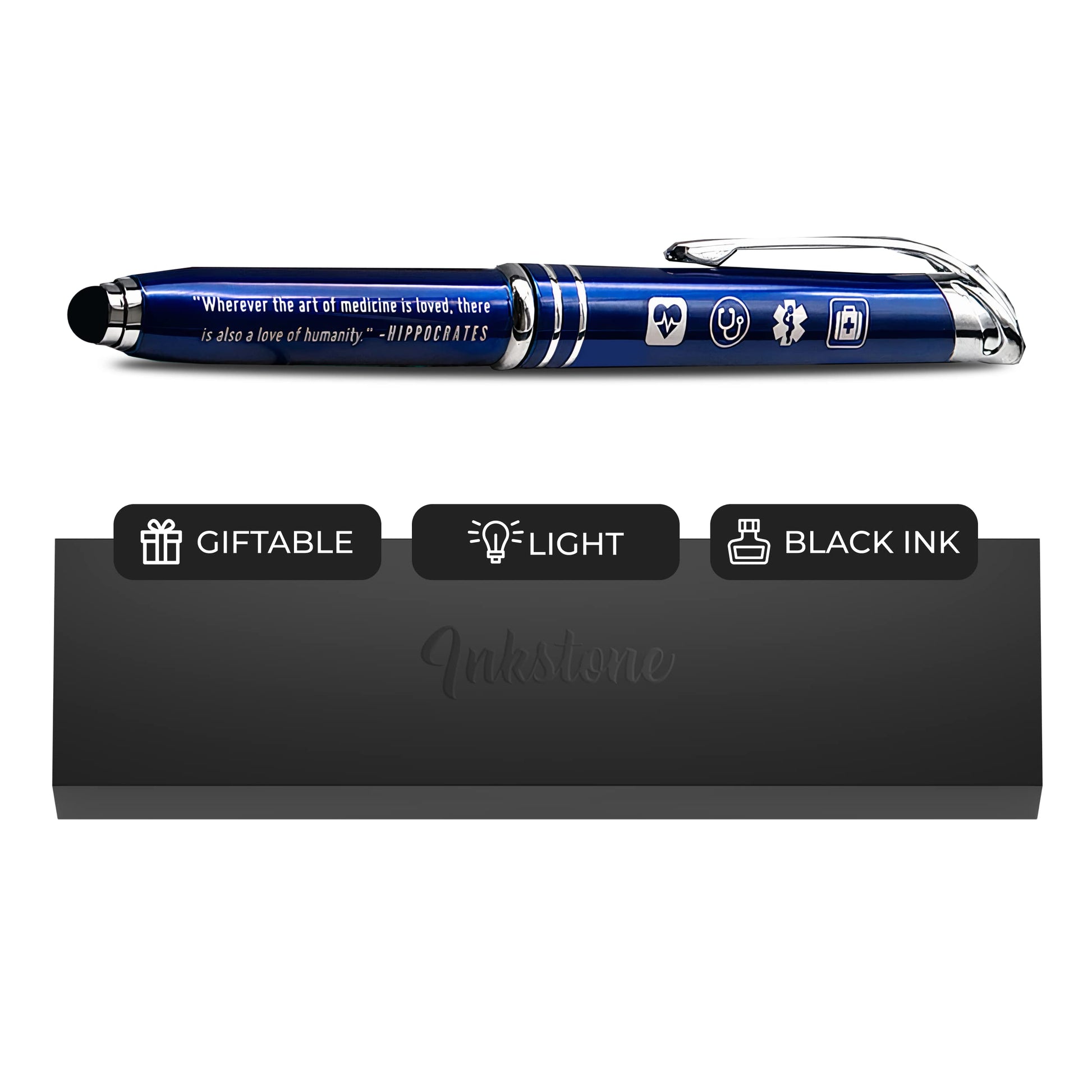 Inkstone Medical Inspirational Gift Pen with Quote Wherever the Art of Medicine is Loved, There is