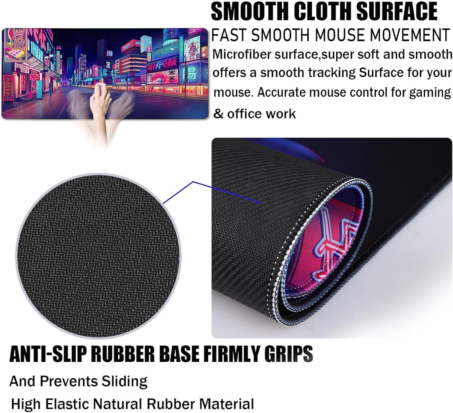 Japanese City Big Desk Mat Large Office Desk Pad