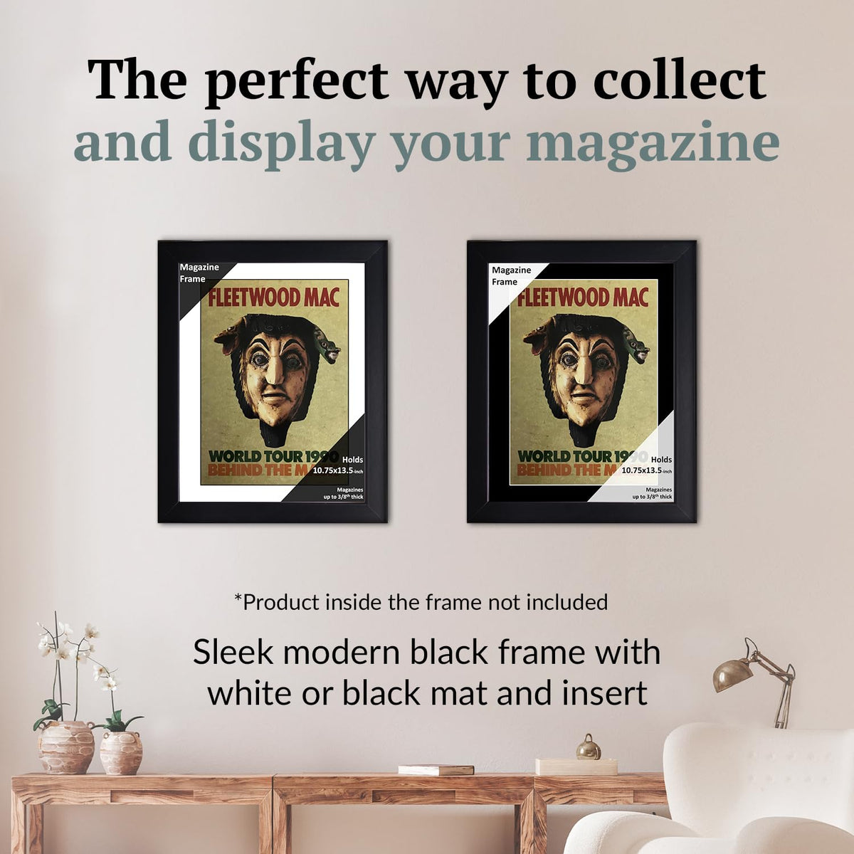 Creative Picture Frames 10.75 x 13.5 Magazine Frame with Full-Strength Glass, Holds Up To A 1/4"