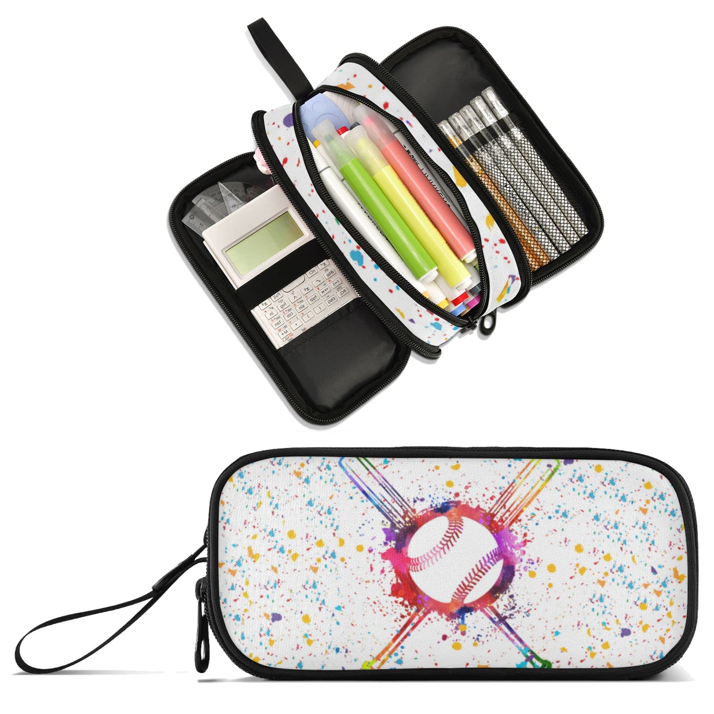 XUWU Baseball Large Capacity Pencil Case Pencil Pouch Pen Box