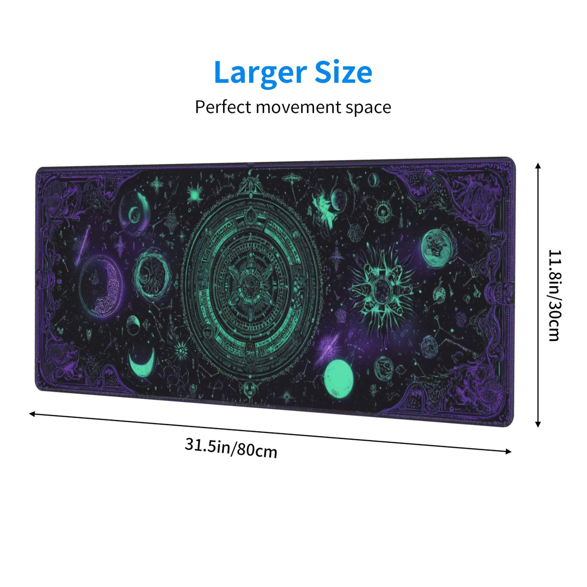 Goth Mouse Pad Extended Large Gaming Mouse Pad XL Stitched Edges for Gamer Home Office 31.5 X 11.8