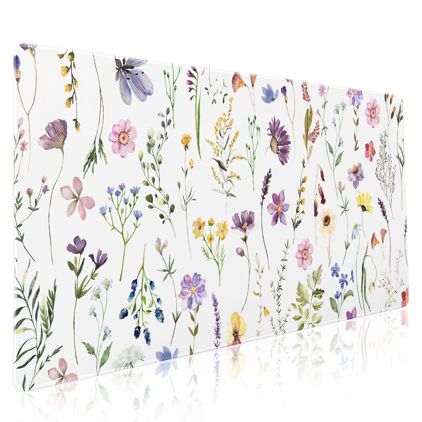 Pretty Flowers Mouse Pad XXL Cute Floral Chic Plant Spring Summer Extended Table Mat 90X40 CM