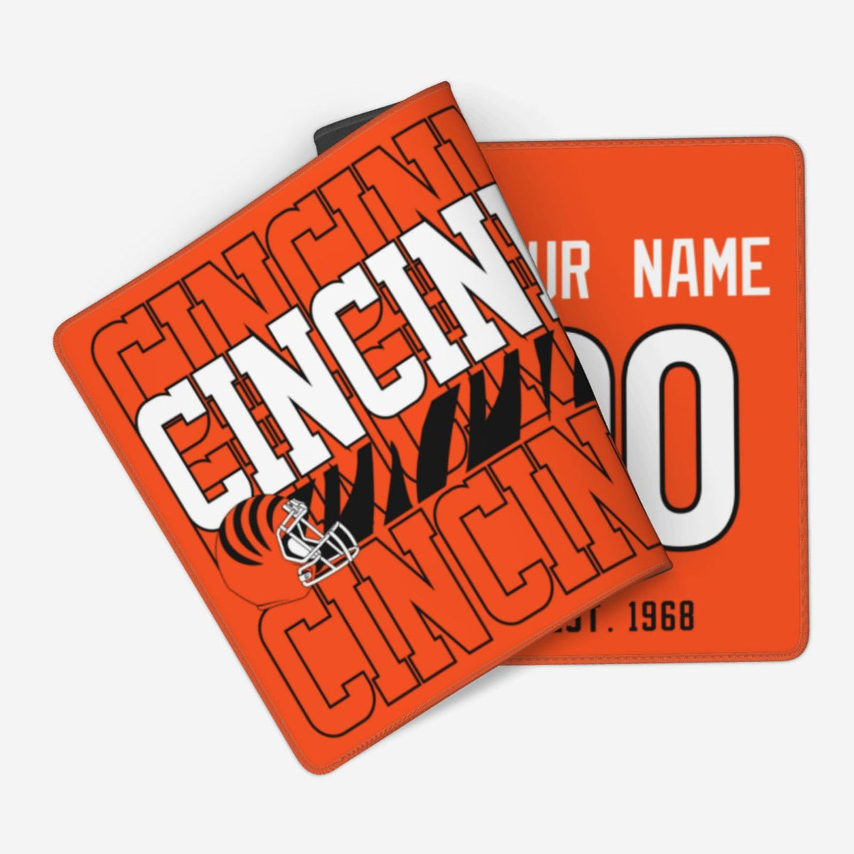 ANTKING Cincinnati Mouse Pad Custom Name and Number Desk Pad for Men Women Youth Gifts