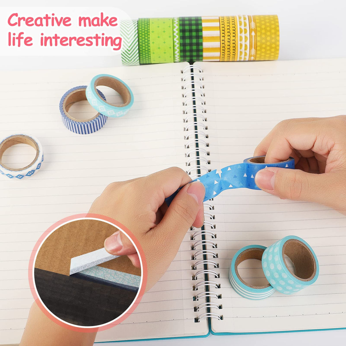 KEVIN&SASA CRAFTS 50 Rolls Washi Tape Set